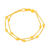 22K Gold Kids Double-Strand Bead Bracelet